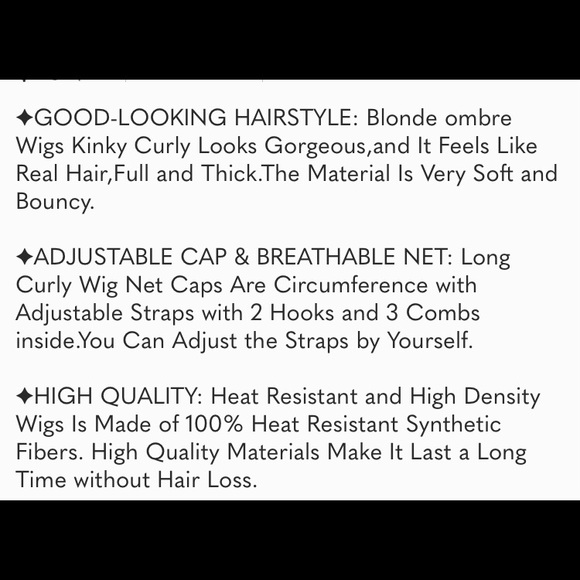 ?️ Long Curly Wavy Heat Resistant Wig